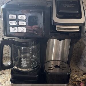 Hamilton Beach Dual Brew Coffee Machine - Black and Silver